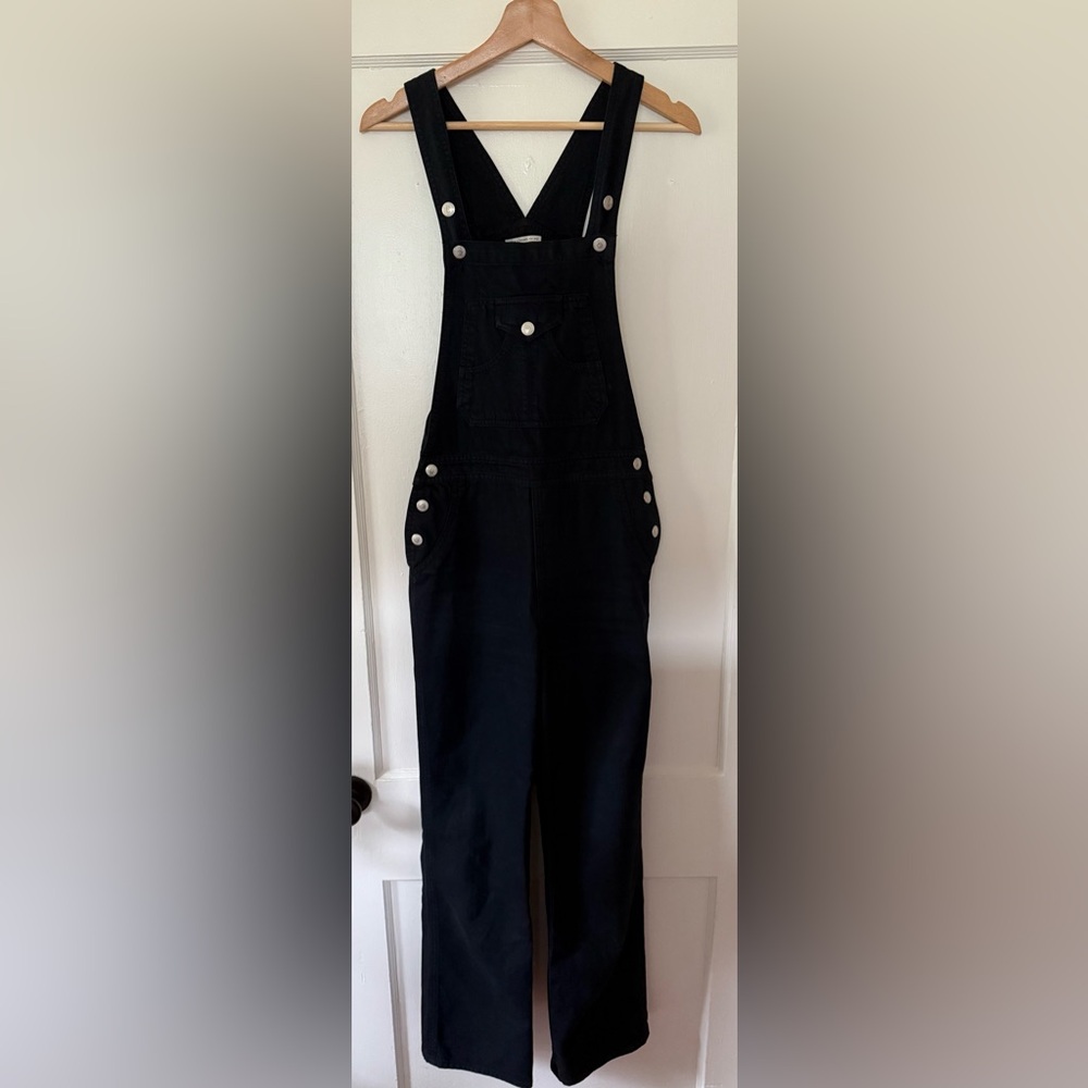 Alexa Chung for AG Tennessee Black Denim Overalls 27 Anthropologie